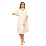 Cottonreal Women's TOBY Deluxe Co Voile Salmon Pink Nightdress Cottonreal Women's TOBY Deluxe Co Voile Salmon Pink Nightdress