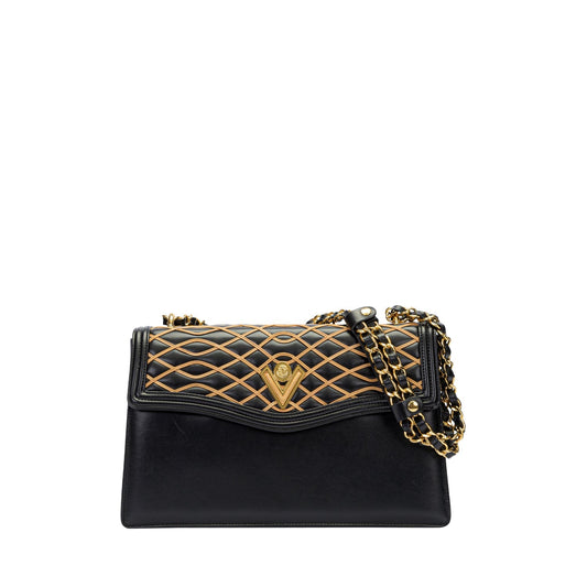 Orlandi Valentino Women's Quilted Leather Shoulder Bag