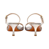 Albano Women's Silver Glitter Mule Sandals Albano Women's Silver Glitter Mule Sandals