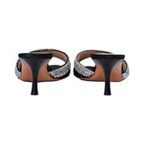 Albano Women's Crystal Embellished Mule Black Sandal Albano Women's Crystal Embellished Mule Black Sandal