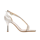 Albano Women's Crystal-Strap Square-Toe Heeled Sandal Albano Women's Crystal-Strap Square-Toe Heeled Sandal