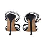 Albano Women's Patent Leather Crystal-Toe Heeled Sandal Albano Women's Patent Leather Crystal-Toe Heeled Sandal