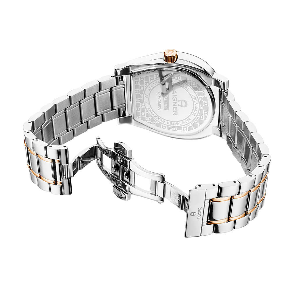 Aigner Daiano Gents Brown Dial Rose Gold Stainless Steel Bracelet Watch Aigner Daiano Gents Brown Dial Rose Gold Stainless Steel Bracelet Watch