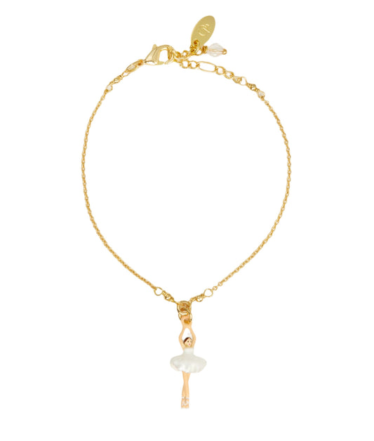 Les Nereides White Tutu Mini Ballerina Fine Bracelet