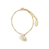 Les Nereides Lily Flower And Faceted Stone Bracelet Les Nereides Lily Flower And Faceted Stone Bracelet