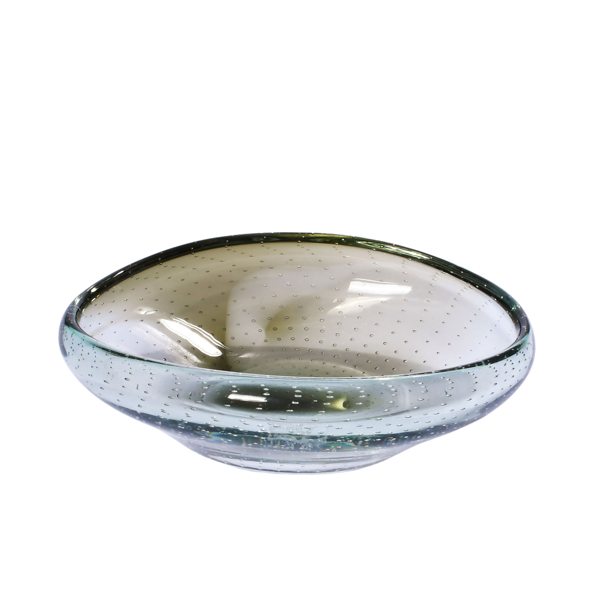 Casa Blu Clear With Light Green And Dark Green Plate Casa Blu Clear With Light Green And Dark Green Plate