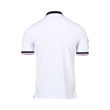 Eden Park Men's White Zip Polo Shirt with Black & Pink Trim Eden Park Men's White Zip Polo Shirt with Black & Pink Trim