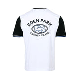 Eden Park Men's White & Black Color Block T-Shirt with Blue Details Eden Park Men's White & Black Color Block T-Shirt with Blue Details