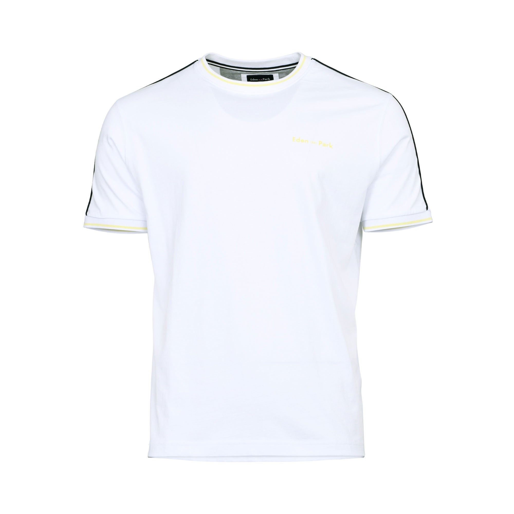 Eden Park Men's Crew Neck T-Shirt with Striped Sleeves Eden Park Men's Crew Neck T-Shirt with Striped Sleeves