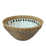 Van Deurs Danmark Bowl With Enamel & Cane 33x15 Cm Van Deurs Danmark Bowl With Enamel & Cane 33x15 Cm