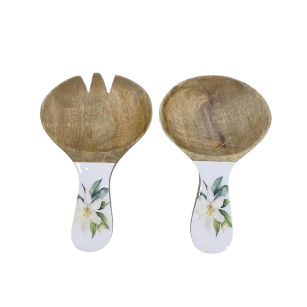 Van Deurs Danmark Servers Short Mango White Flower Set Of 2 Van Deurs Danmark Servers Short Mango White Flower Set Of 2