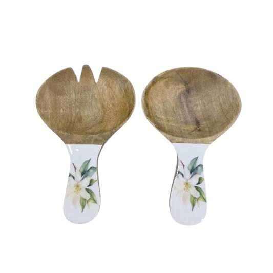Van Deurs Danmark Servers Short Mango White Flower Set Of 2