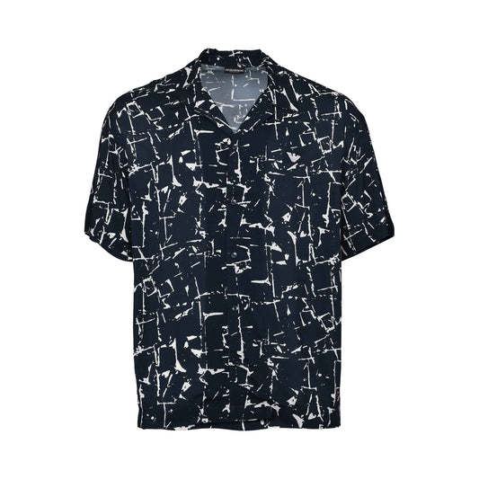 Emporio Armani Men's Abstract Print Short Sleeve Shirt