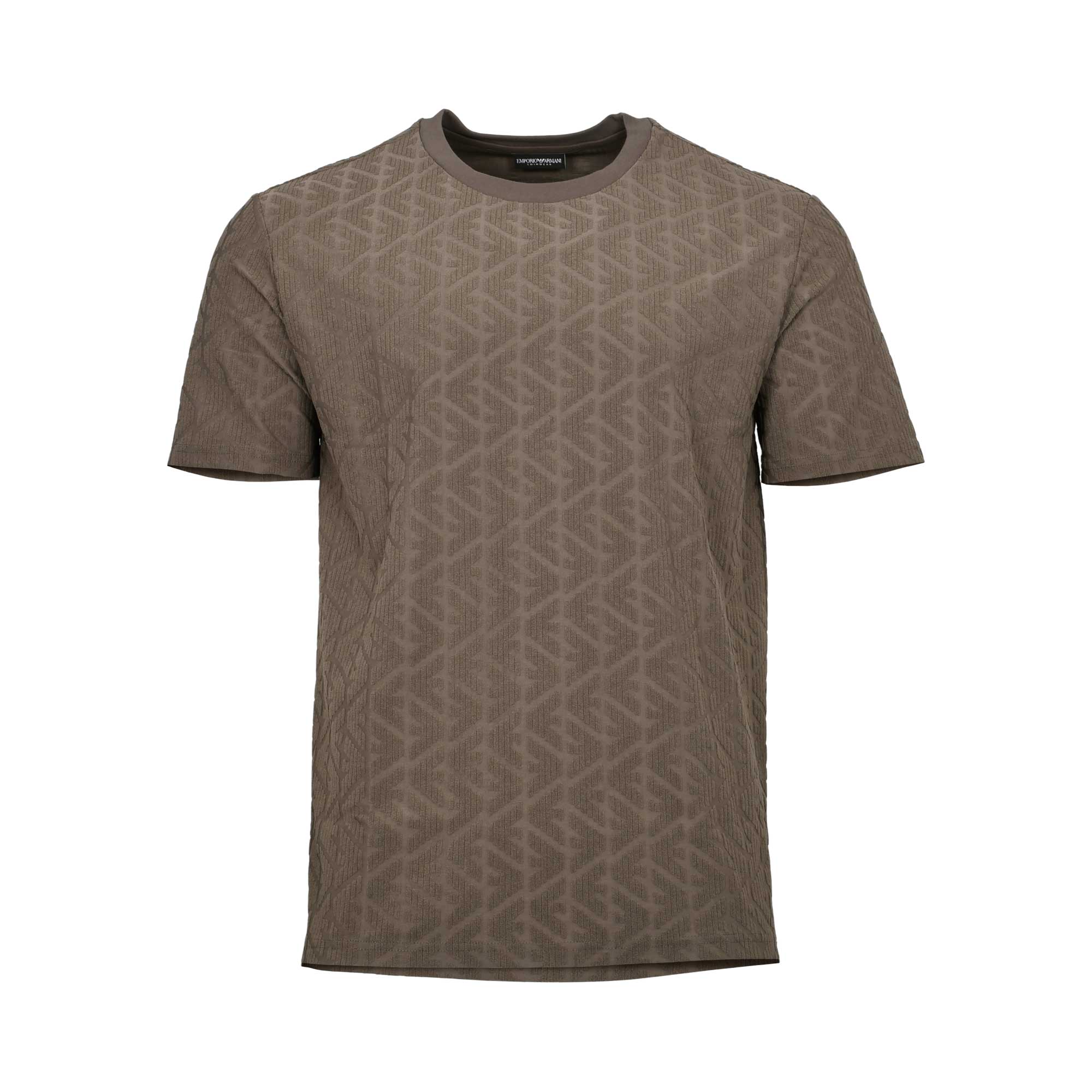 Emporio Armani Men's Walnut Textured T-Shirt Emporio Armani Men's Walnut Textured T-Shirt