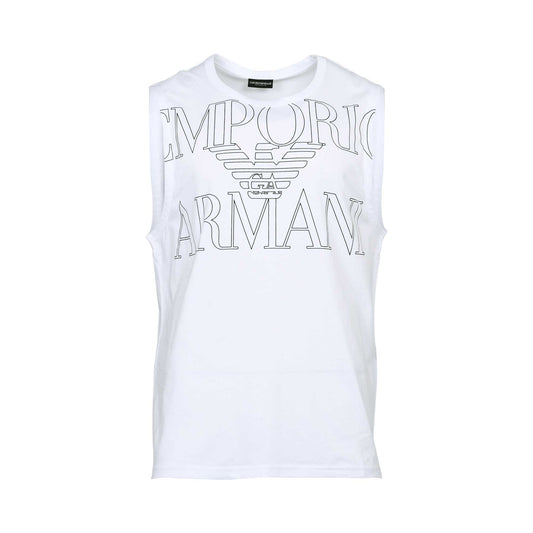 Emporio Armani Men's Logo Sleeveless T-Shirt - (Available in White & Timber)