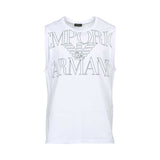 Emporio Armani Men's Logo Sleeveless T-Shirt - (Available in White & Timber) Emporio Armani Men's Logo Sleeveless T-Shirt - (Available in White & Timber)