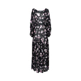 Ermanno Firenze Women's Black & Light Pink Long Dress Ermanno Firenze Women's Black & Light Pink Long Dress