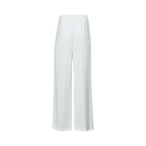 Eleventy Women's Crisp White Wide-Leg Trousers with Tie Detail Eleventy Women's Crisp White Wide-Leg Trousers with Tie Detail