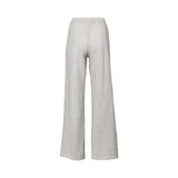 Eleventy Women's Relaxed Fit Light Beige Linen-Blend Trouser with Elastic Waist Eleventy Women's Relaxed Fit Light Beige Linen-Blend Trouser with Elastic Waist