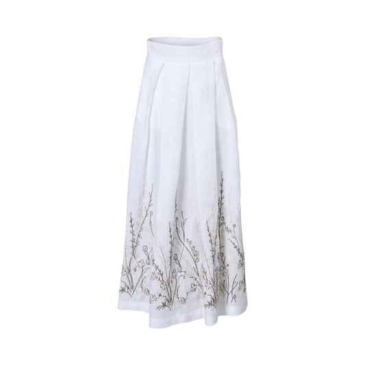 Eleventy Women's White Long Maxi Skirt
