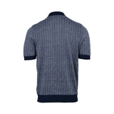 Gran Sasso Men's Ribbed Knit Polo Shirt Gran Sasso Men's Ribbed Knit Polo Shirt