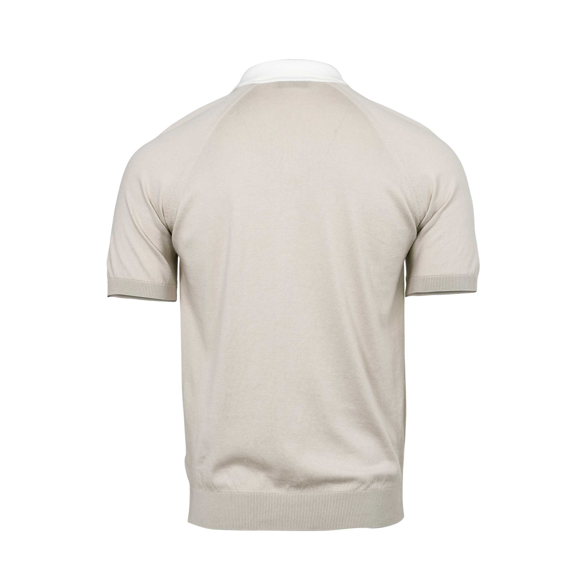 Gran Sasso Men's Knitted Tennis Polo Shirt with Contrast Collar Gran Sasso Men's Knitted Tennis Polo Shirt with Contrast Collar