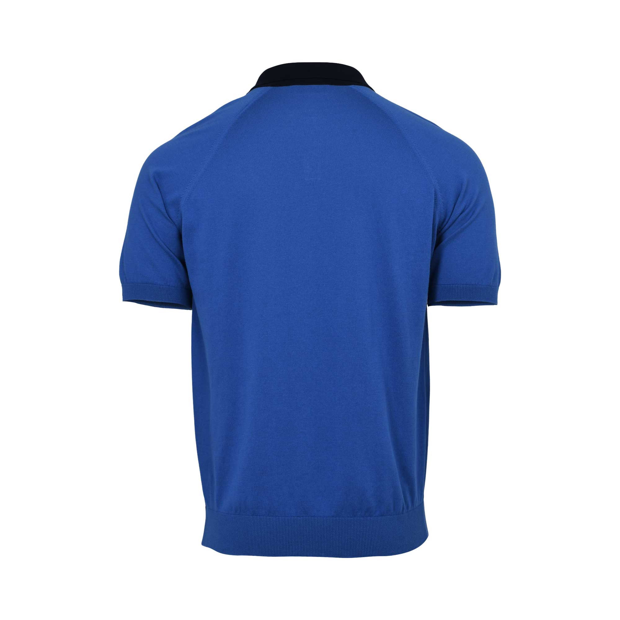 Gran Sasso Men's Knitted Tennis Polo Shirt with Contrast Collar Gran Sasso Men's Knitted Tennis Polo Shirt with Contrast Collar