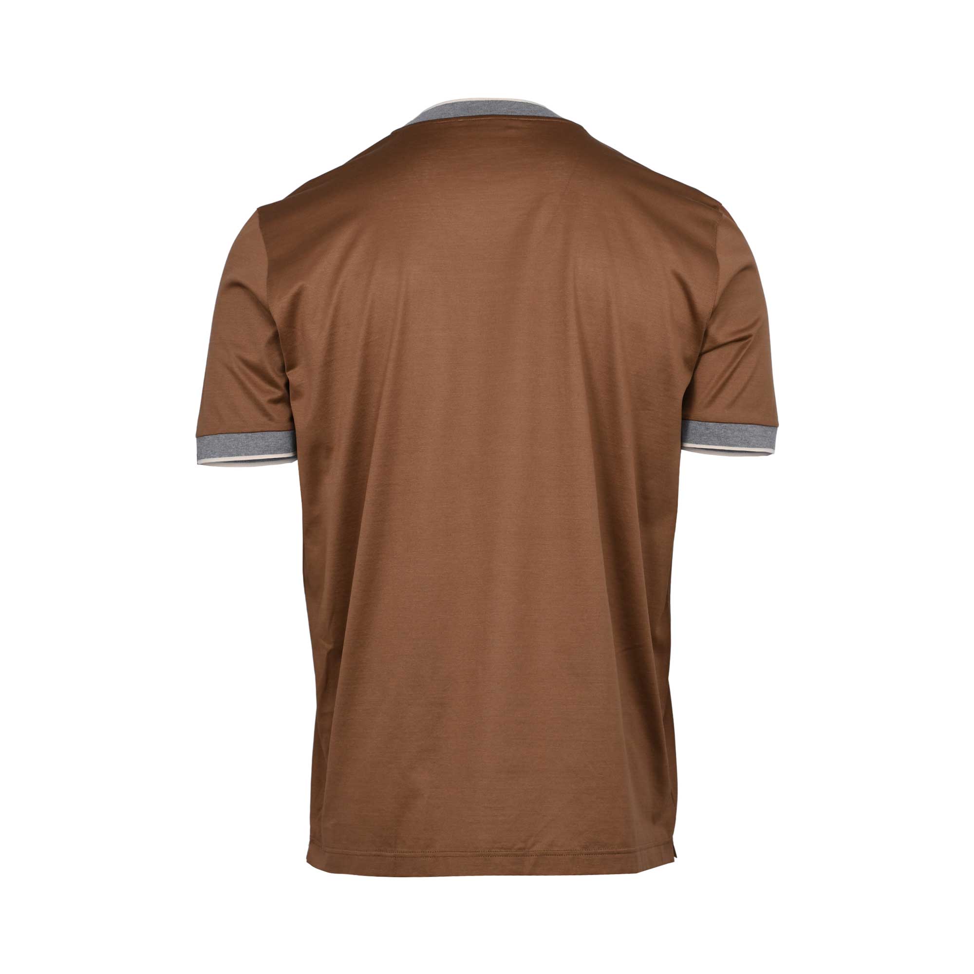 Gran Sasso Men's Knitted T-Shirt with Contrast Trim Gran Sasso Men's Knitted T-Shirt with Contrast Trim