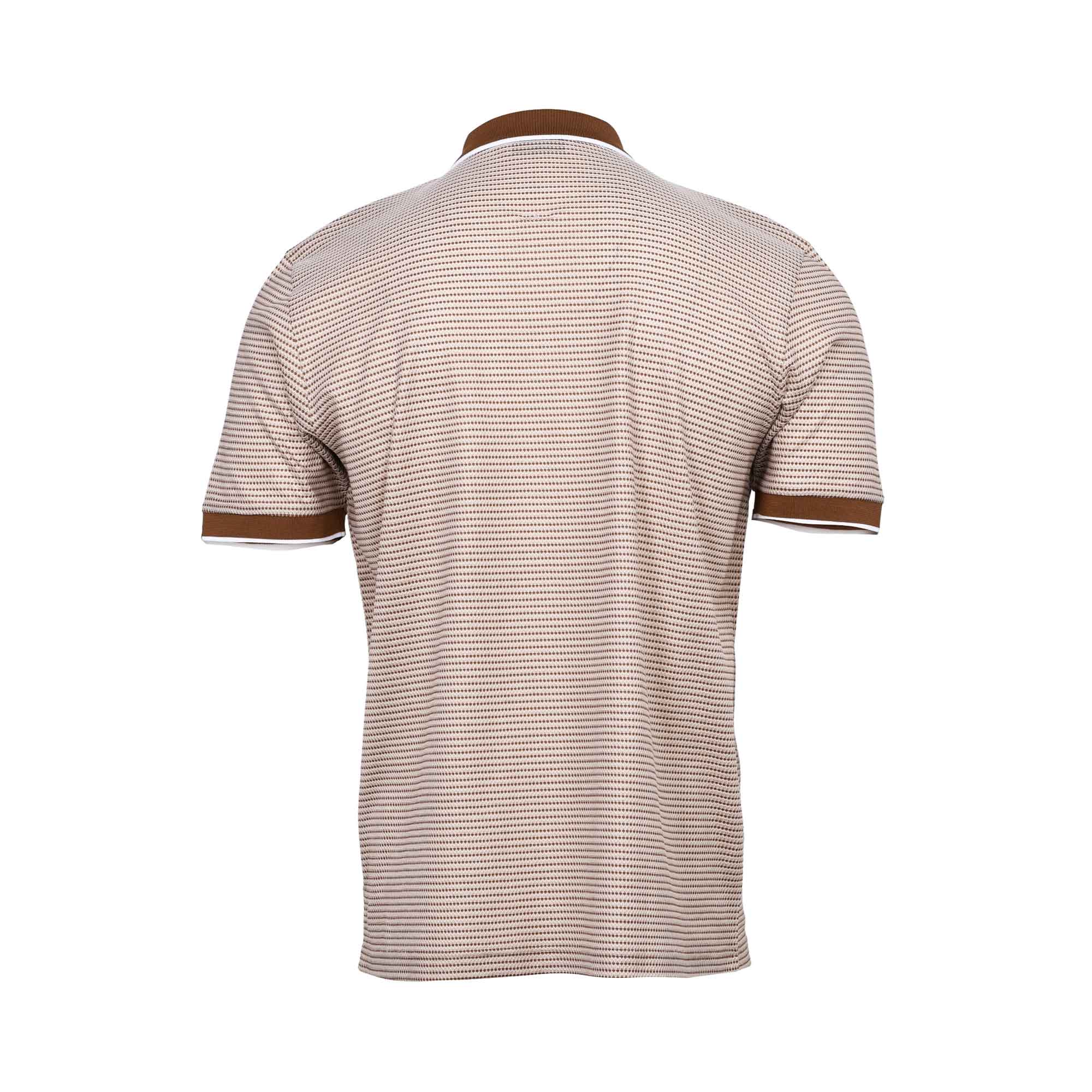 Gran Sasso Men's Patterned Knit Zip Polo Shirt - (Available in Black & Brown) Gran Sasso Men's Patterned Knit Zip Polo Shirt - (Available in Black & Brown)