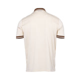 Gran Sasso Men's Tennis Zip Polo Shirt with Striped Trim Gran Sasso Men's Tennis Zip Polo Shirt with Striped Trim