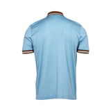 Gran Sasso Men's Tennis Zip Polo Shirt with Striped Trim Gran Sasso Men's Tennis Zip Polo Shirt with Striped Trim