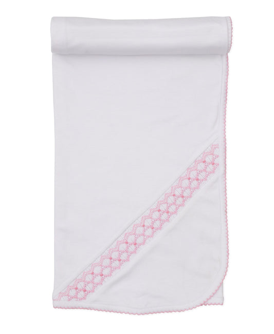 Kissy Kissy Kids New Born Girl's Pink & White Blanket