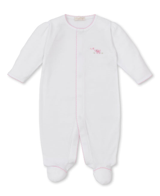 Kissy Kissy Kids New Born Girl's  White & Pink Sleepsuit Set