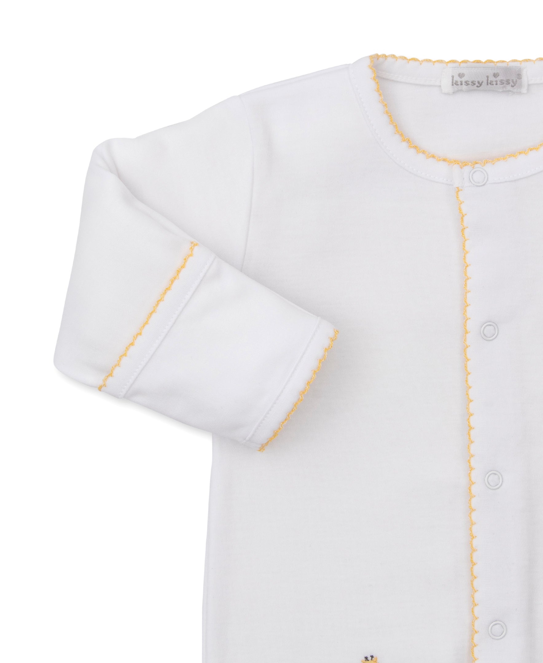 Kissy Kissy Kids New Born Girl's  White & Yellow Sleepsuit Kissy Kissy Kids New Born Girl's  White & Yellow Sleepsuit