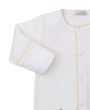 Kissy Kissy Kids New Born Girl's  White & Yellow Sleepsuit Kissy Kissy Kids New Born Girl's  White & Yellow Sleepsuit