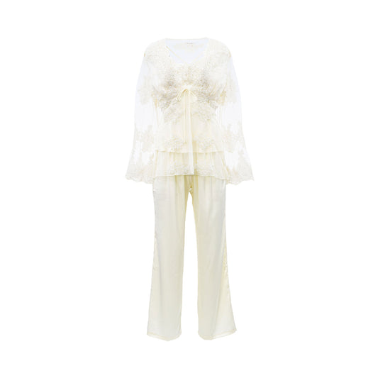 Lea Women's Satin Allover Pyjama Set