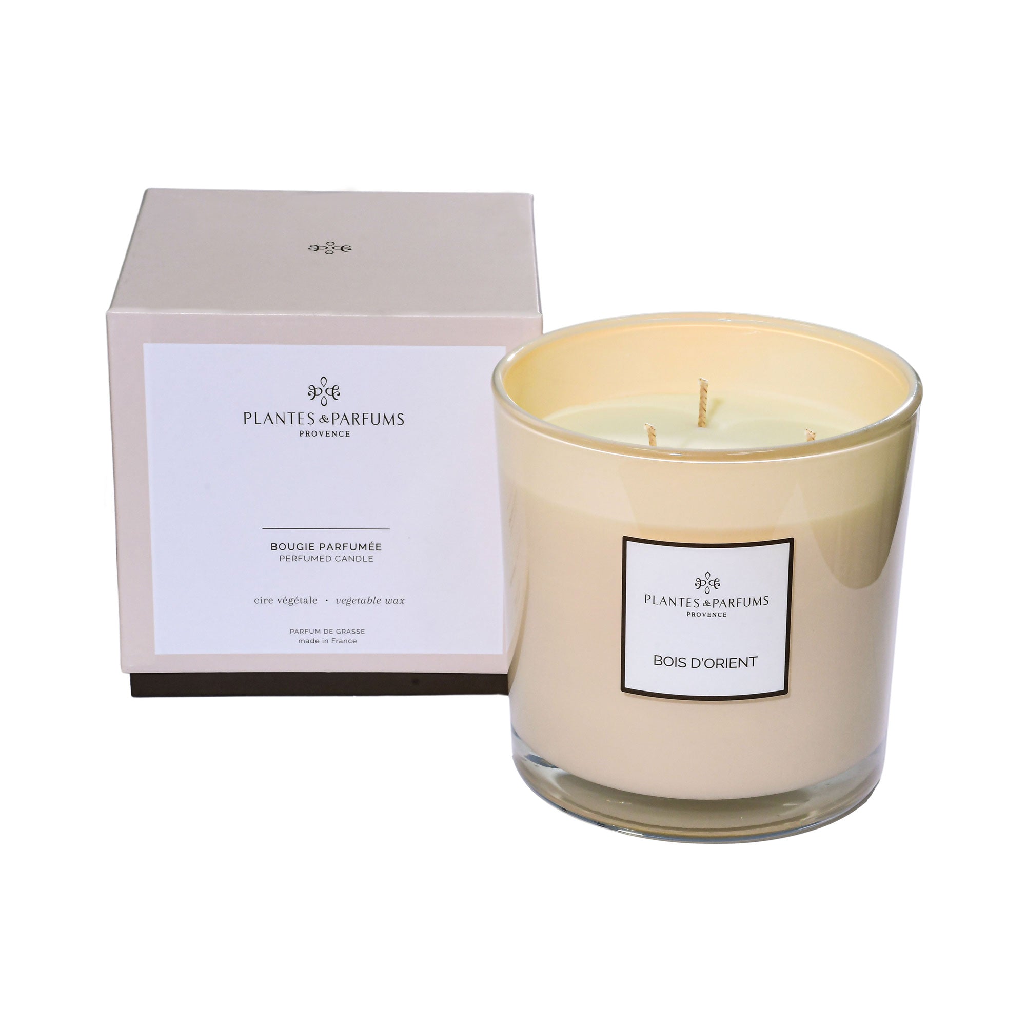 Plantes & Parfums Large Scented Vegetabale Candle Prestige Bois D'Orient 3 Wicks Plantes & Parfums Large Scented Vegetabale Candle Prestige Bois D'Orient 3 Wicks