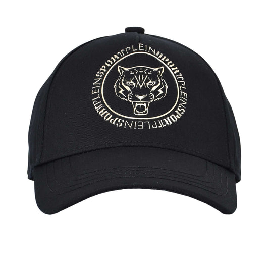 Philipp Plein Gents Black Cap with Round Logo