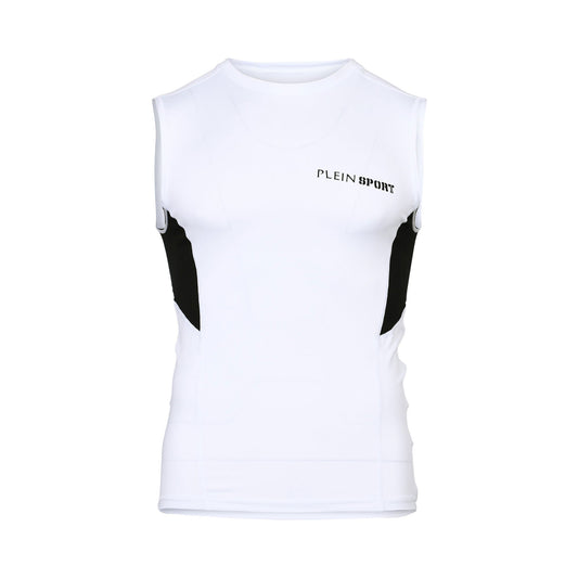 Philipp Plein Gents White Sport Sleeveless Training Top