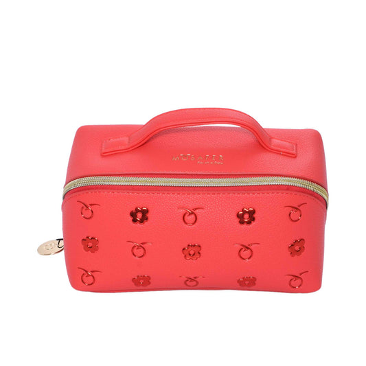 Mosafer Women's Dahlia Coral Pink Cosmetic Bag