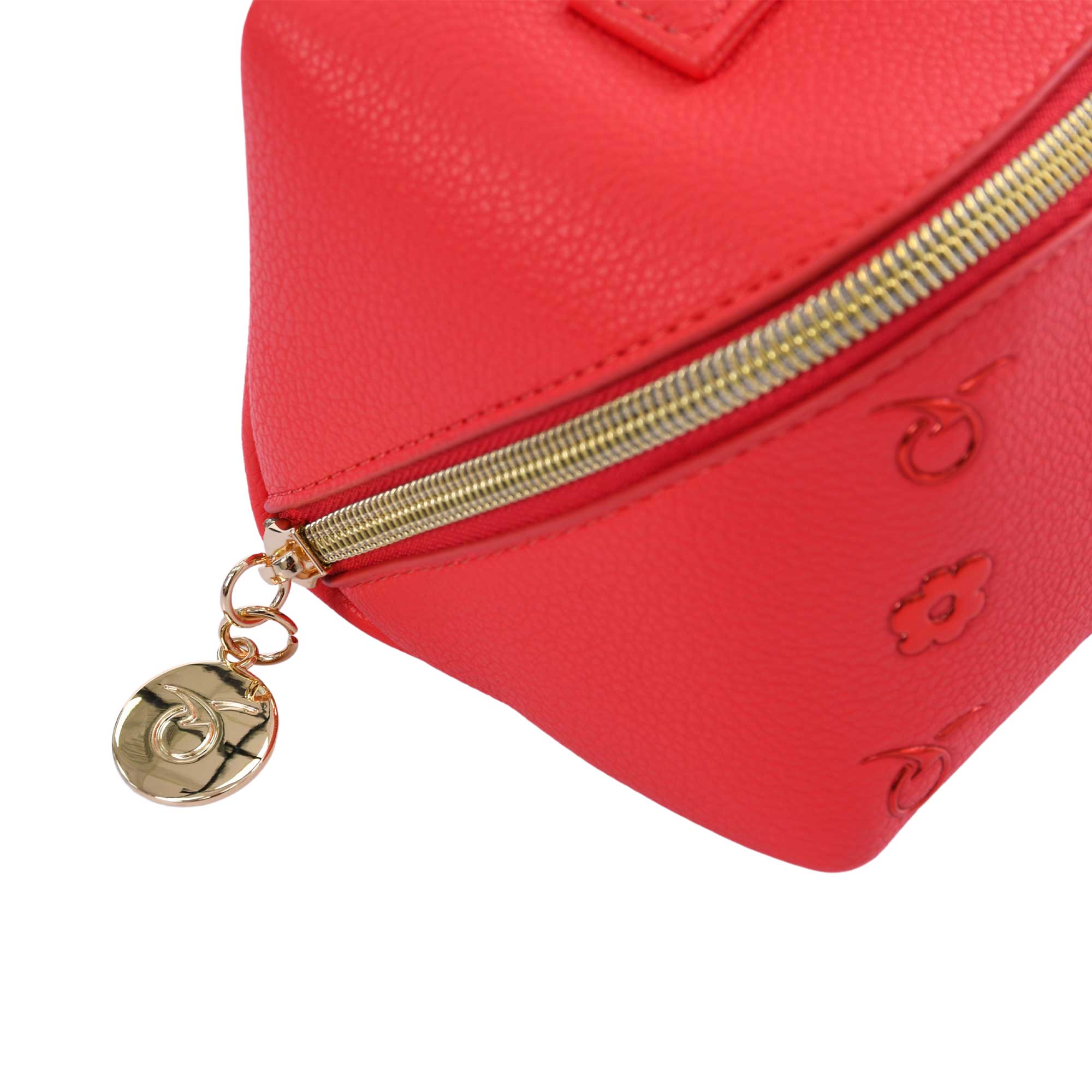 Mosafer Women's Dahlia Coral Pink Cosmetic Bag Mosafer Women's Dahlia Coral Pink Cosmetic Bag