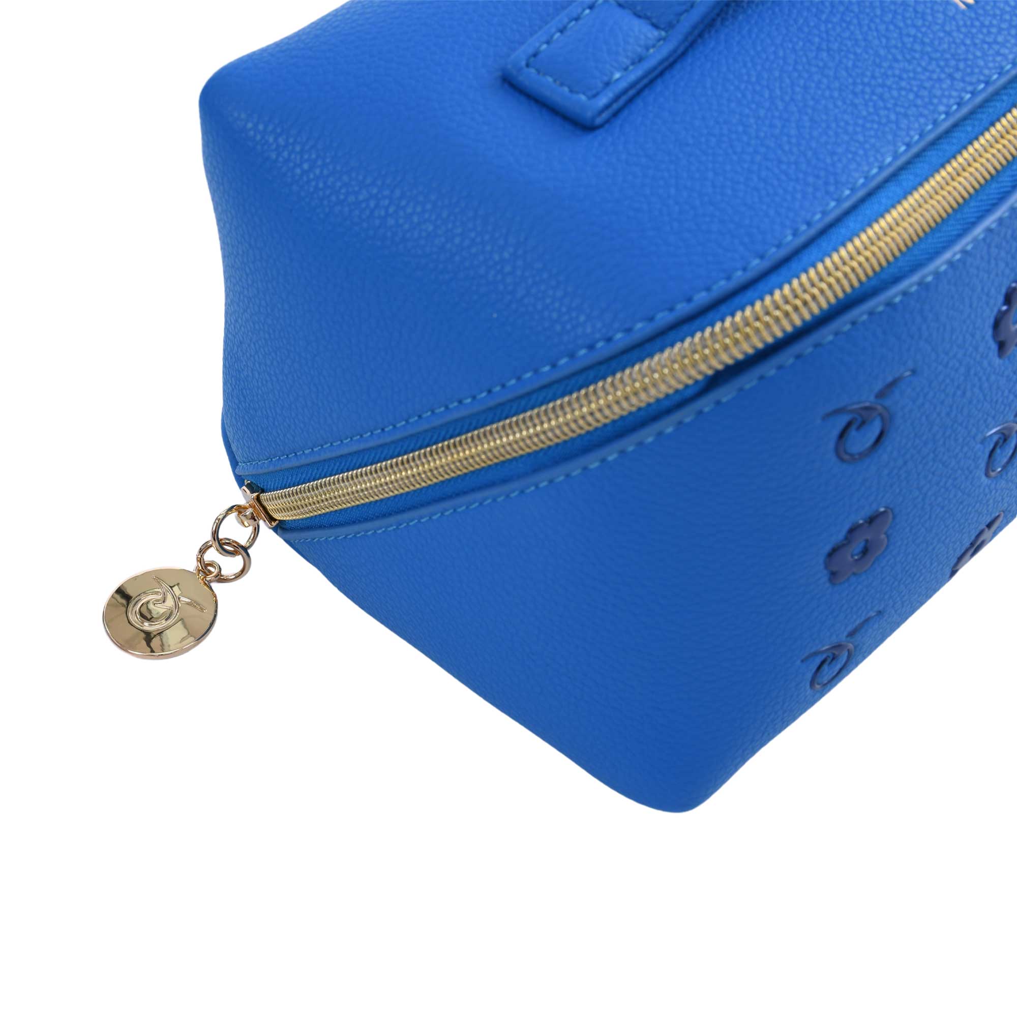 Mosafer Women's Dahlia Electric Blue Cosmetic Bag Mosafer Women's Dahlia Electric Blue Cosmetic Bag