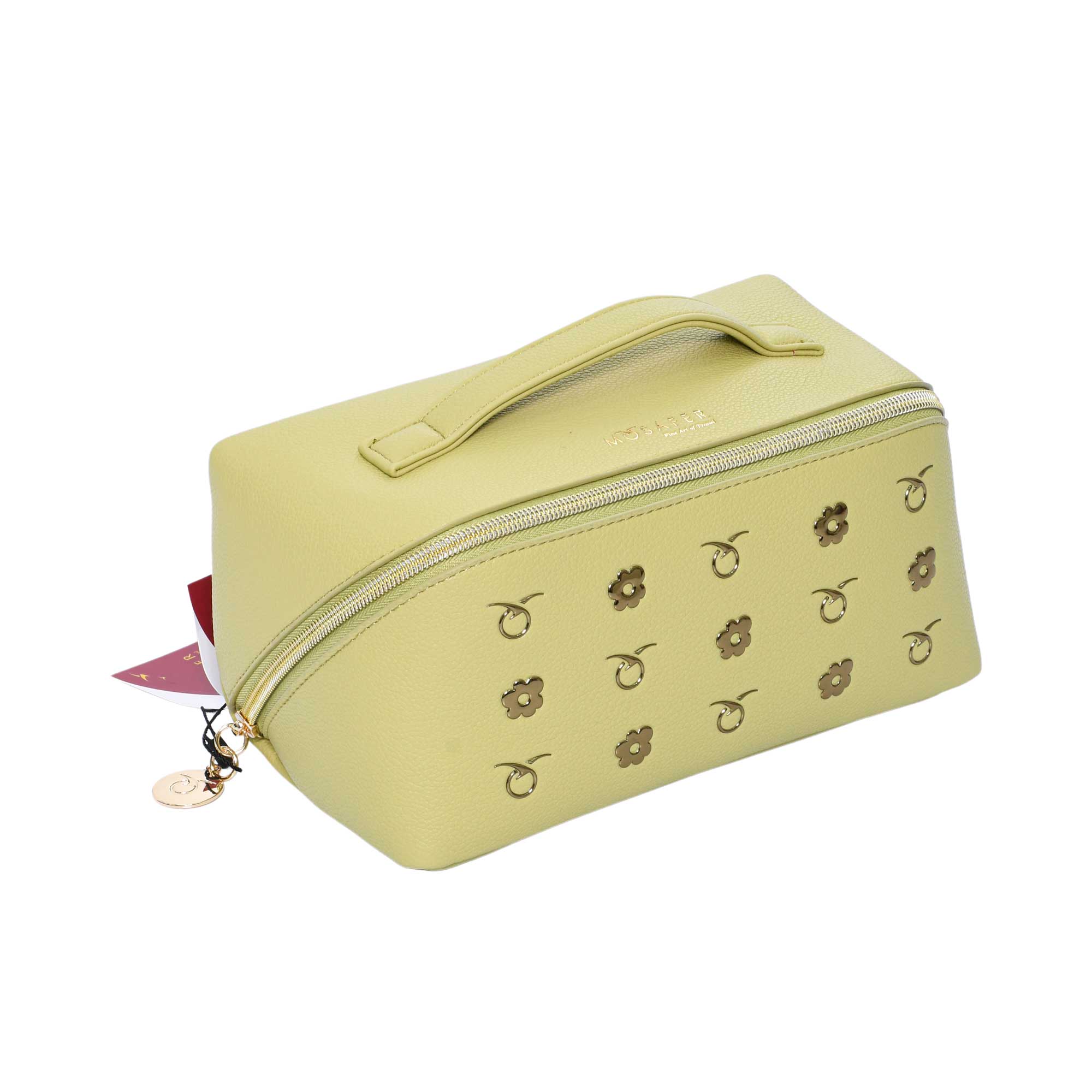 Mosafer Women's Dahlia Light Green Cosmetic Bag Mosafer Women's Dahlia Light Green Cosmetic Bag