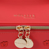 Mosafer Women's Dahlia Coral Pink Cosmetic Bag Mosafer Women's Dahlia Coral Pink Cosmetic Bag