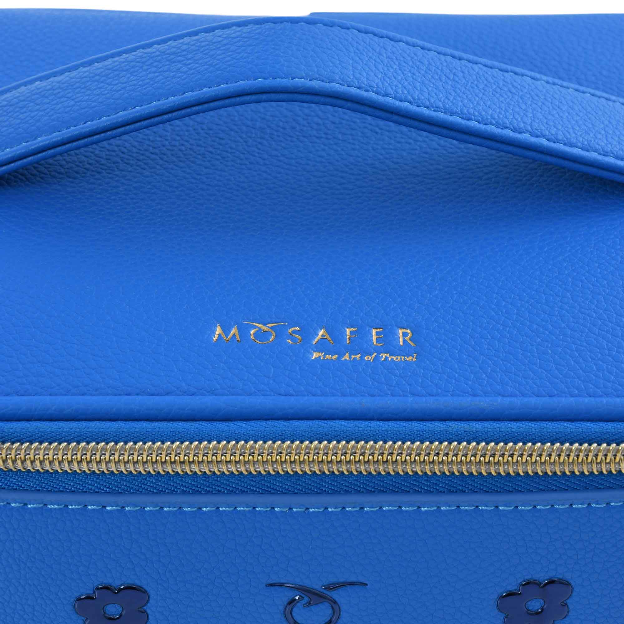 Mosafer Women's Dahlia Electric Blue Cosmetic Bag Mosafer Women's Dahlia Electric Blue Cosmetic Bag