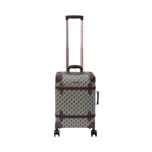 Mosafer Vintage  Brown Checked Luggage