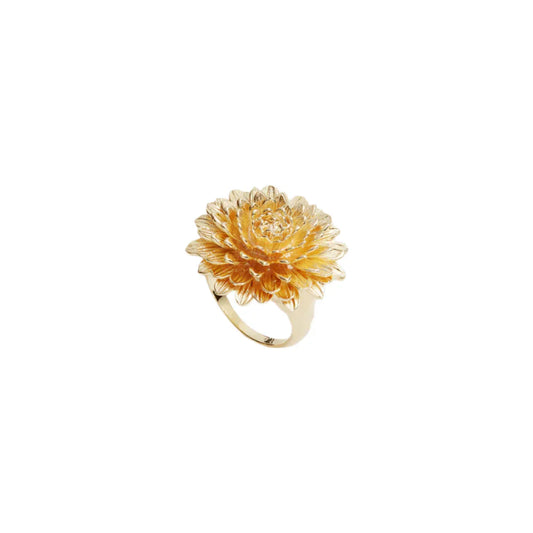 Les Nereides Golden Dandelion Cocktail Ring