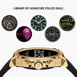 Police My Avatar Gents 45MM Black Smart Watch With Silicone Strap