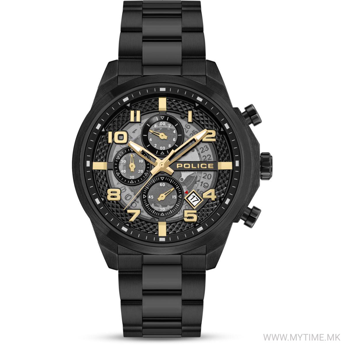 Police Soul Gents Black Stainless Steel Watch