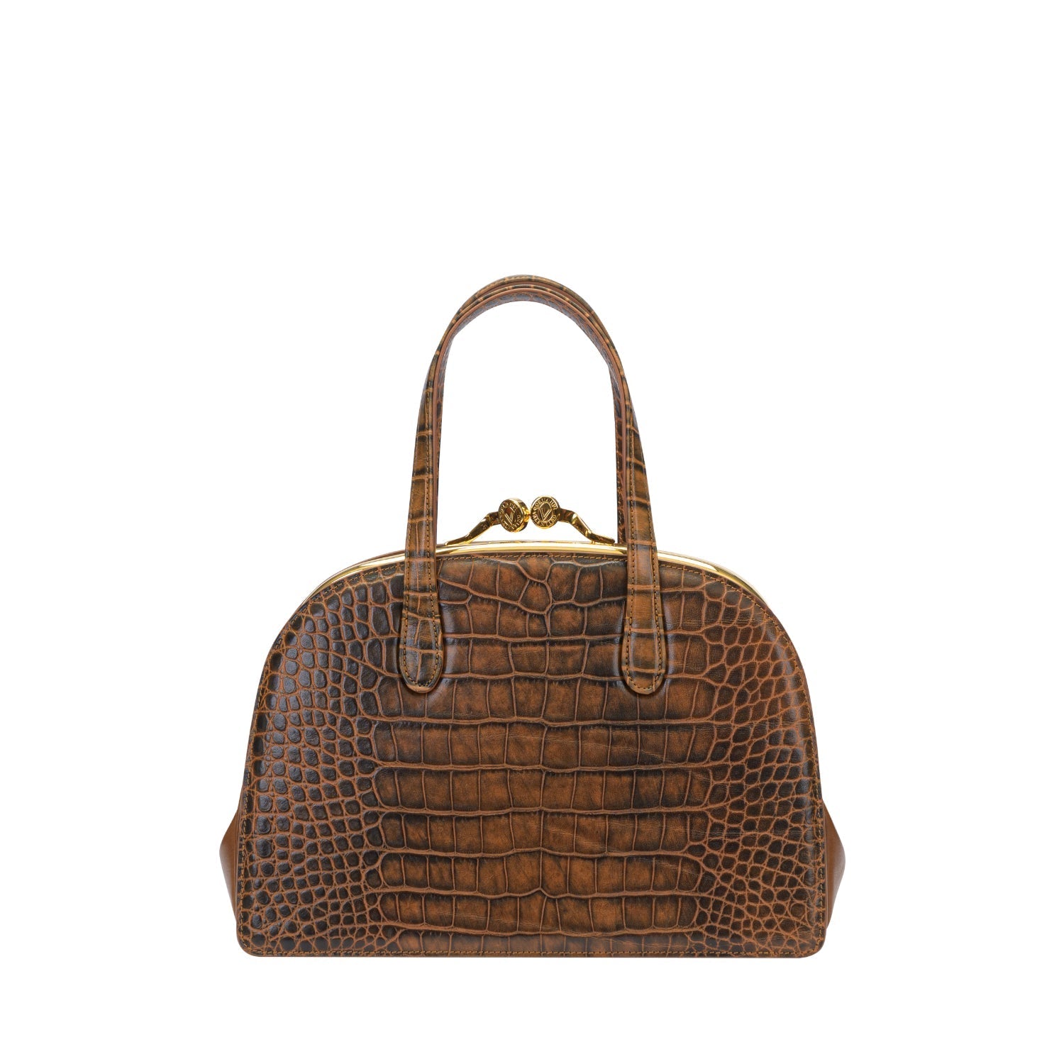 Orlandi Valentino Women's Rhea Embossed Dome Top Handle Hand Bag